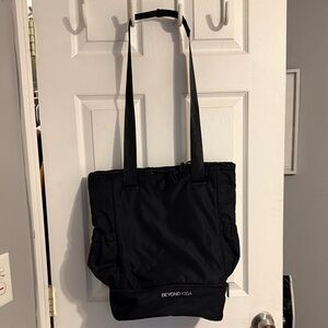 Beyond Yoga Black Nylon Tote/Backpack with Long Straps